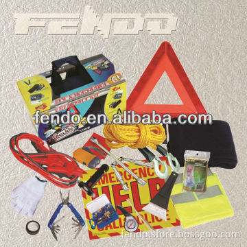 warning safety repair tool kit for car emergency use